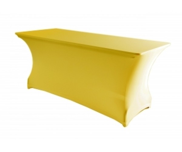 Yellow Spandex Trestle Tablecloth 