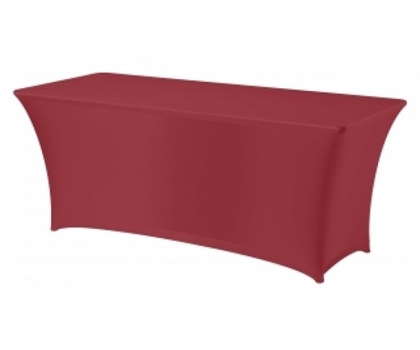 Burgundy Spandex Trestle  Tablecloth 