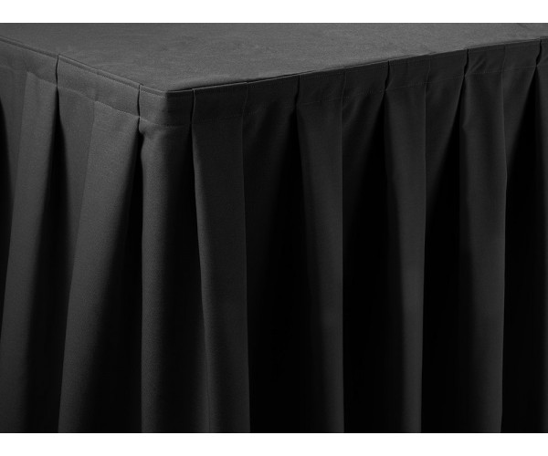 Black Dimension Box Pleat Skirt 