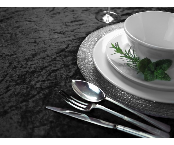 Black Crushed Velvet 