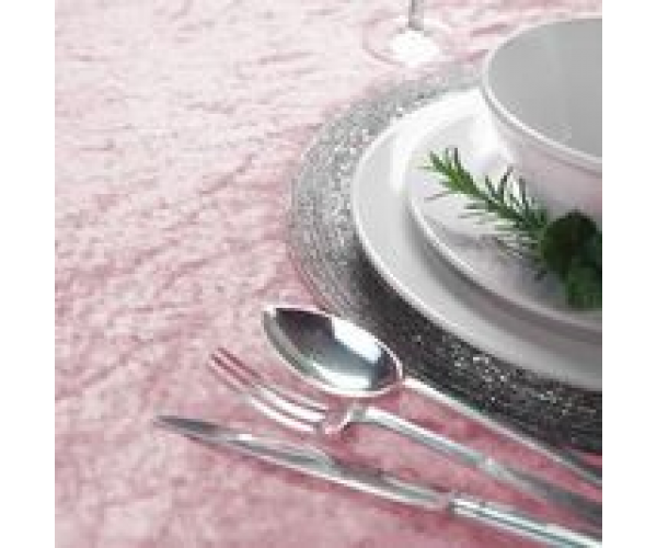 Pale Pink Crushed Velvet 