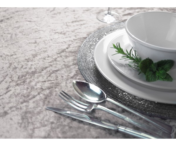 Silver Crushed Velvet 