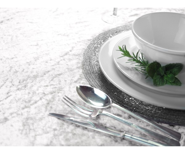 White Crushed Velvet 