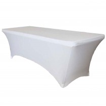 White Spandex Trestle Tablecloth 