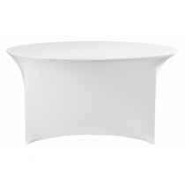 White Spandex Round Stretch Tablecloth 