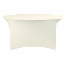 Ivory Spandex Round Stretch Tablecloth 