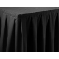 Black Dimension Box Pleat Skirt 