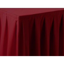 Burgundy Dimension Box Pleat Skirt 